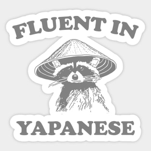 Fluent in Yapanese Shirt, Unisex Tee, Meme T Shirt, Funny T Shirt, Vintage Drawing T Shirt, Racoon Shirt, Animal Shirt, Sarcastic Sticker